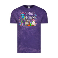 Cloud Purple Small Town Easter Day Vintage Tee - CowhideDigitalArt