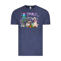 Vintage Denim Small Town Easter Day Vintage Tee - CowhideDigitalArt