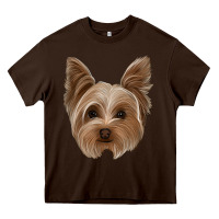 Chocolate Brown yorkie Heavy Core Tee - Jasminsmagicworld