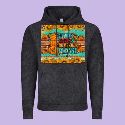 Autumn Leaves And Pumpkin Please Vintage Hoodie Designed By Artiststas