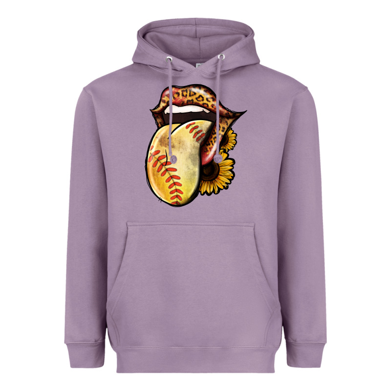 Softball Tongue Heavyweight Hoodie by Jasminsmagicworld | Teevron