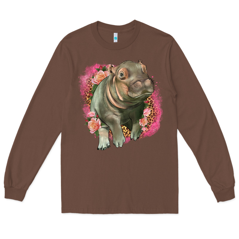 Leopard Baby Hippo Long Sleeve Tee by LillyAllenDesigns | Teevron