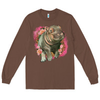 Chestnut leopard baby hippo Long Sleeve Tee - LillyAllenDesigns