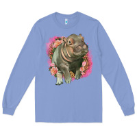 Colony Blue leopard baby hippo Long Sleeve Tee - LillyAllenDesigns