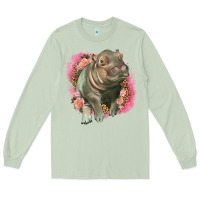 Matcha leopard baby hippo Long Sleeve Tee - LillyAllenDesigns