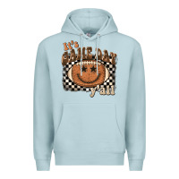 Blue Mist it's game day y'all football smiley face Premium Hoodie - BarkalooDesign