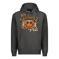 Charcoal Heather it's game day y'all football smiley face Premium Hoodie - BarkalooDesign