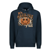 Navy it's game day y'all football smiley face Premium Hoodie - BarkalooDesign