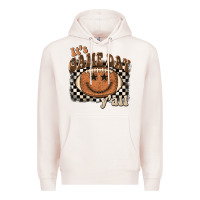 Pale Pink it's game day y'all football smiley face Premium Hoodie - BarkalooDesign