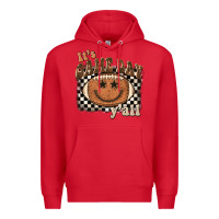 Red it's game day y'all football smiley face Premium Hoodie - BarkalooDesign