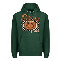 Sports Green it's game day y'all football smiley face Premium Hoodie - BarkalooDesign