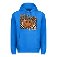 True Royal it's game day y'all football smiley face Premium Hoodie - BarkalooDesign