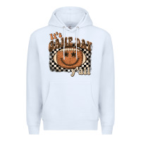 White it's game day y'all football smiley face Premium Hoodie - BarkalooDesign