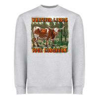 Heather Grey whatever lassos your longhorn Heavyweight Sweatshirt - RanaPortraitStore