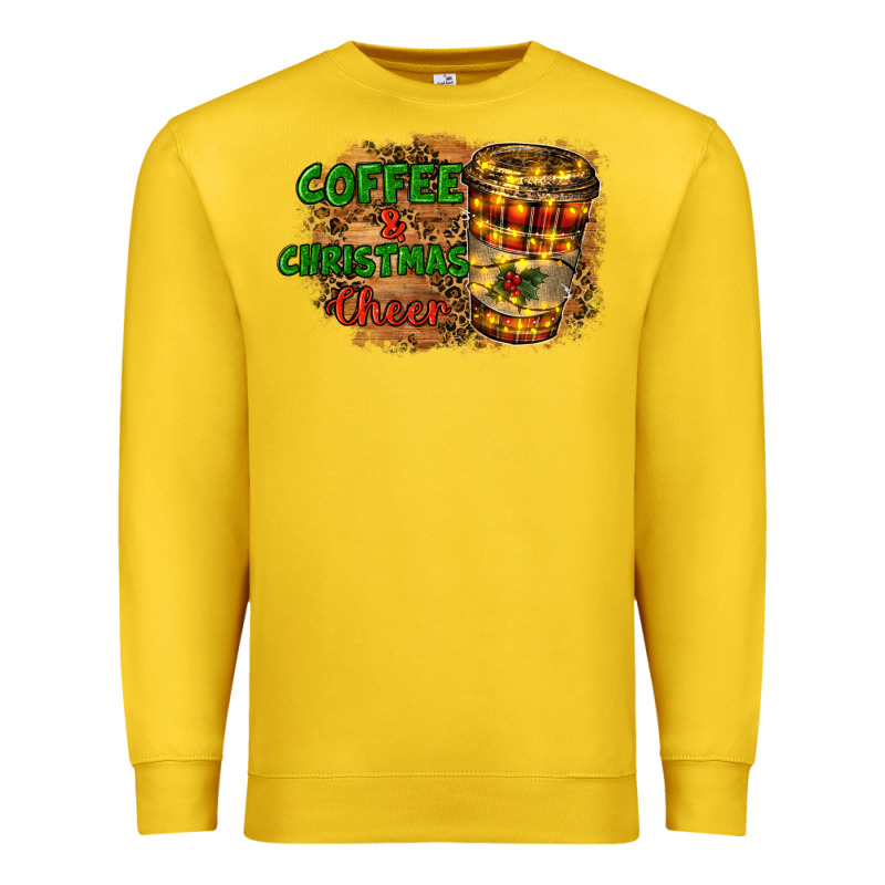 Coffee And Christmas Cheer Premium Sweatshirt by RanaPortraitStore | Teevron