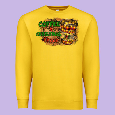 Coffee And Christmas Cheer Premium Sweatshirt Designed By Ranaportraitstore