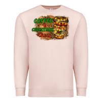Pale Pink coffee and christmas cheer Premium Sweatshirt - RanaPortraitStore