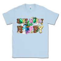 Dusty Blue Easter Day Don't worry be hoppy Classic Tee - OliviaCreatesArt