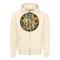 Western Pattern Circle Earrings Zipper Hoodie | Teevron