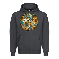 Smoke western pattern circle earrings Zipper Hoodie - Jasminsmagicworld