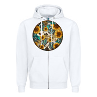 White western pattern circle earrings Zipper Hoodie - Jasminsmagicworld