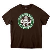 Chocolate Brown nurse needs coffee lover Heavy Core Tee - linhVisuals
