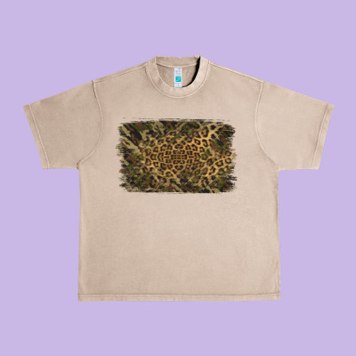 Camouflage Leopard Background Urban Heavy Tee Designed By Jasminsmagicworld
