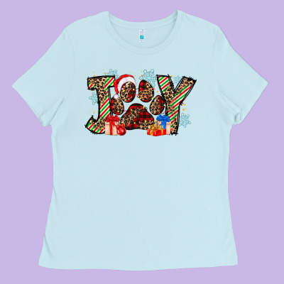 Festive Joy Ladies Tee Designed By Cowhidedigitalart