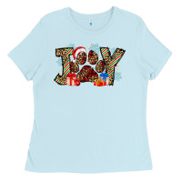 Baby Blue festive joy Ladies Tee - CowhideDigitalArt