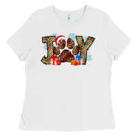White festive joy Ladies Tee - CowhideDigitalArt