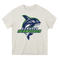 Cream seattle seawolves rugby Heavy Core Tee - linhVisuals