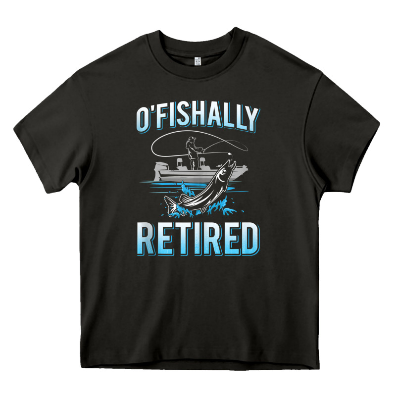Ofishally Retired Fishing Men Heavy Core Tee by linhVisuals | Teevron