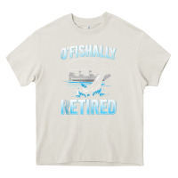 Cream ofishally retired fishing men Heavy Core Tee - linhVisuals