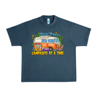 Midnight Navy Making Memories Campsites Time Urban Heavy Tee - CowhideDigitalArt