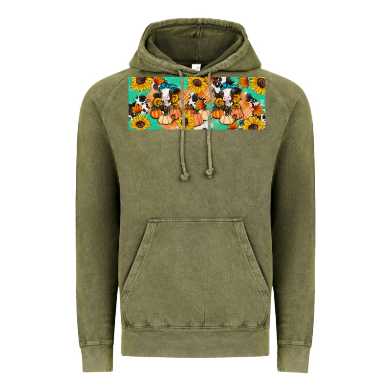 Cow Fall Pumpkin Vintage Hoodie by Artiststas | Teevron