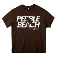 Chocolate Brown pebble beach golf cypress tree Heavy Core Tee - linhVisuals