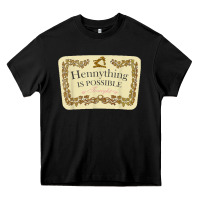 Black hennything is possible Heavy Core Tee - linhVisuals