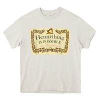 Cream hennything is possible Heavy Core Tee - linhVisuals
