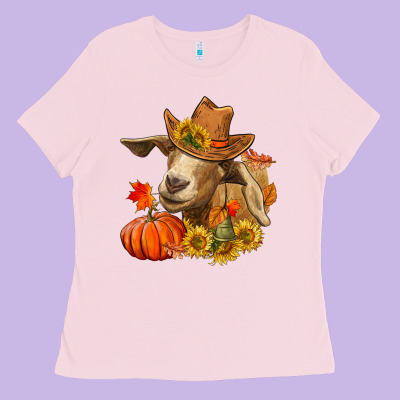 Fall Goat Ladies Tee Designed By Lillyallendesigns