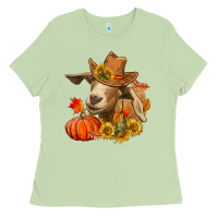 Matcha fall goat Ladies Tee - LillyAllenDesigns