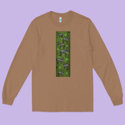 Zebra Long Sleeve Tee Designed By Lillyallendesigns