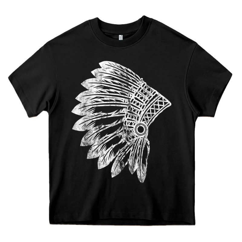 Native American Feather Headdress Indian Chief Tribes Prid T Shirt Heavy Core Tee by linhVisuals | Teevron