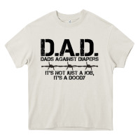 Cream d.a.d. dads against diapers men's humor funny t shirt Heavy Core Tee - linhVisuals
