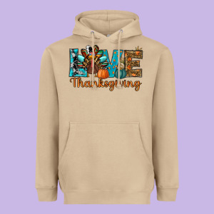 Love Thanksgivings Turkey Heavyweight Hoodie Designed By Ranaportraitstore