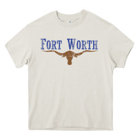 Cream vintage fort worth texas flag men women kids Heavy Core Tee - linhVisuals