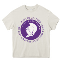Cream hunter college Heavy Core Tee - linhVisuals