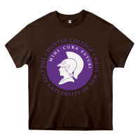 Chocolate Brown hunter college Heavy Core Tee - linhVisuals