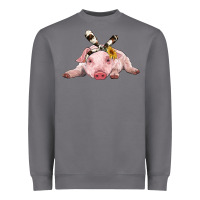 Storm baby pig with cowhide ribbon Heavyweight Sweatshirt - RanaPortraitStore