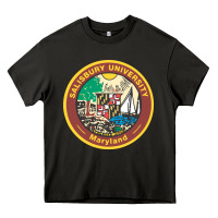 Asphalt salisbury university vectorized Heavy Core Tee - linhVisuals