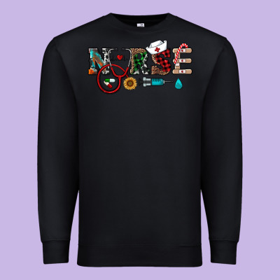 Christmas Nurse Premium Sweatshirt Designed By Ranaportraitstore